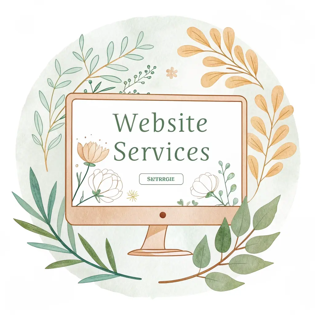 Watercolor icon representing Website Services