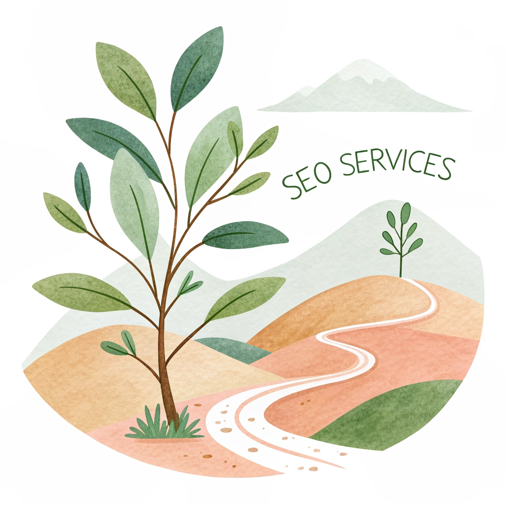 Watercolor icon representing SEO Services