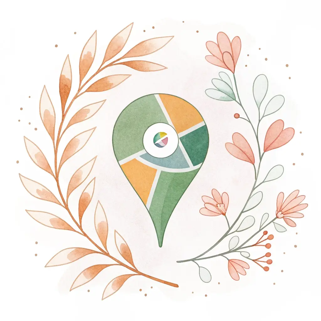 Watercolor icon representing Google Business
